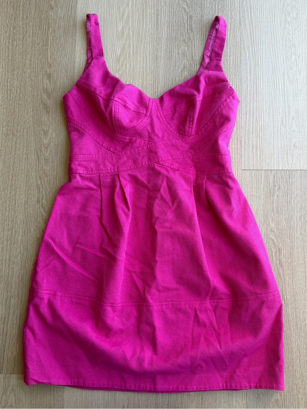 Nanette Lepore Pink Sweetheart Strappy Sleeveless Mini Dress Zip Closure 2